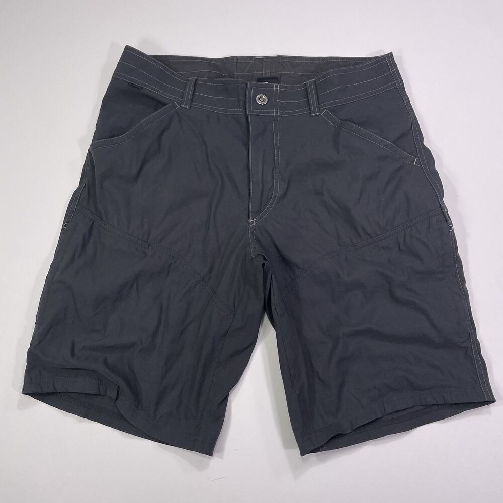 Kuhl Cargo Shorts 10” Mens 34 Gray Nylon Hiking Camping Mountain Trek Trail